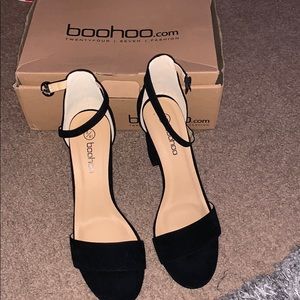 New! Boohoo Heel Sandal - Black BRAND NEW